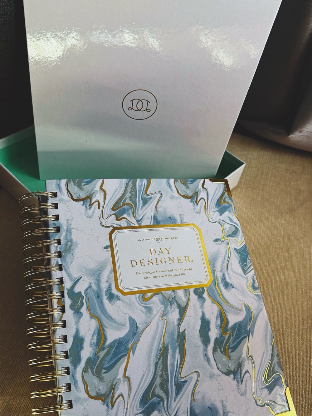 kikki.K Day Designer Planner in Teal, White & Gold